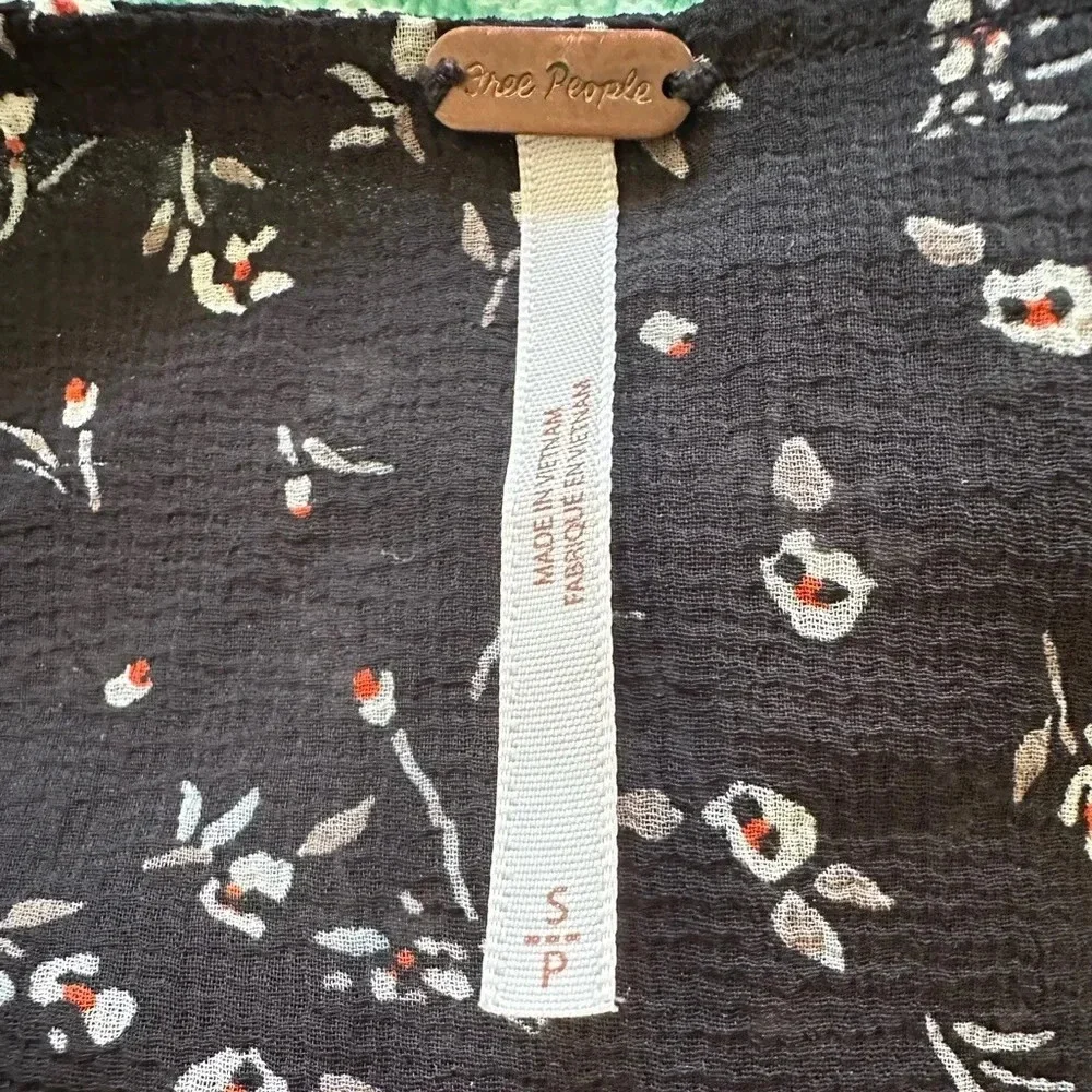Free People Printed Lolita Top In Black Combo